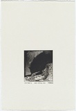 Artist: Ralph, Timothy | Title: Janus entering cave | Date: 1987 | Technique: etching and aquatint, printed in black ink with plate-tone, from one plate | Copyright: © Timothy Ralph. Licensed by VISCOPY, Australia