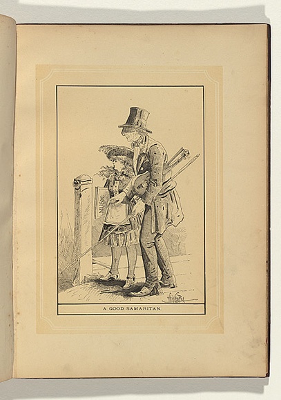 Artist: b'Whitelocke, Nelson P.' | Title: b'A good samaritan.' | Date: 1885 | Technique: b'lithograph, printed in colour, from two stones' Artist: b'Whitelocke, Nelson P.' | Title: b'A good samaritan.' | Date: 1885 | Technique: b'lithograph, printed in colour, from two stones'