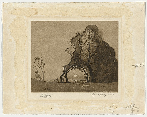 Artist: b'LINDSAY, Lionel' | Title: b'Pastoral' | Date: 1918 | Technique: b'softground-etching and aquatint, printed in brown ink with plate-tone, from one plate' | Copyright: b'Courtesy of the National Library of Australia' Artist: b'LINDSAY, Lionel' | Title: b'Pastoral' | Date: 1918 | Technique: b'softground-etching and aquatint, printed in brown ink with plate-tone, from one plate' | Copyright: b'Courtesy of the National Library of Australia'
