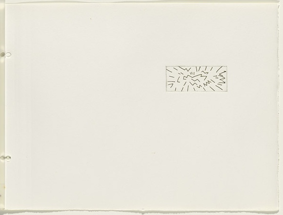 Artist: b'JACKS, Robert' | Title: b'not titled [abstract linear composition]. [leaf 30 : recto]' | Date: 1978 | Technique: b'etching, printed in black ink, from one plate'