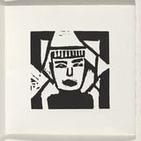 Title: b'I am [page 15]' | Date: 2000 | Technique: b'linocut, printed in black ink, from one block'