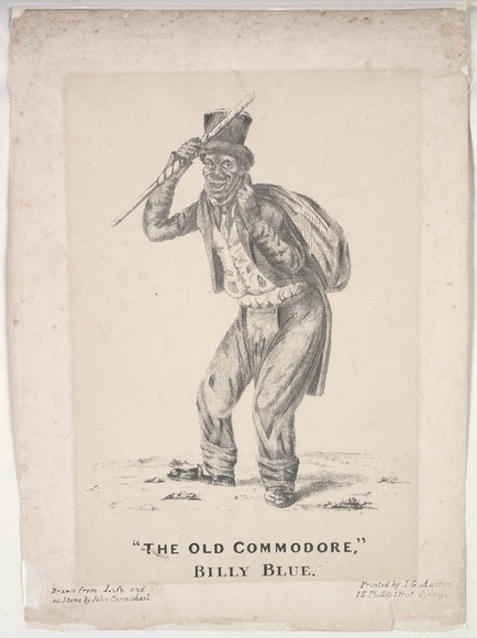 Artist: Carmichael, John. | Title: The old Commodore, Billy Blue. | Date: first noted 11 September 1834