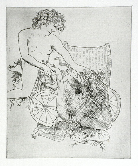 Artist: b'BOYD, Arthur' | Title: b'The monster.' | Date: 1970 | Technique: b'etching, printed in black ink, from one plate' | Copyright: b'Reproduced with permission of Bundanon Trust' Artist: b'BOYD, Arthur' | Title: b'The monster.' | Date: 1970 | Technique: b'etching, printed in black ink, from one plate' | Copyright: b'Reproduced with permission of Bundanon Trust'