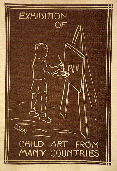 Artist: b'McMahon, Christopher.' | Title: b'Exhibition of child art from many countries.' | Date: c.1940 | Technique: b'linocut, printed in brown ink, from one block' Artist: b'McMahon, Christopher.' | Title: b'Exhibition of child art from many countries.' | Date: c.1940 | Technique: b'linocut, printed in brown ink, from one block'