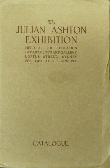 Title: The Julian Ashton Exhibition, 1920