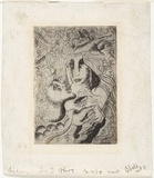 Artist: Lymburner, Francis. | Title: not titled [Couple, one raising wine glass]. | Date: 1940 (about)