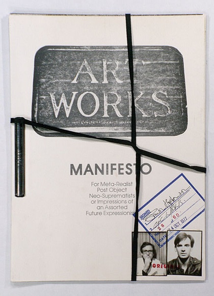 Artist: b'Hopkinson, Simon.' | Title: b'Manifesto.' | Date: 1977 | Technique: b'rubber stamp'