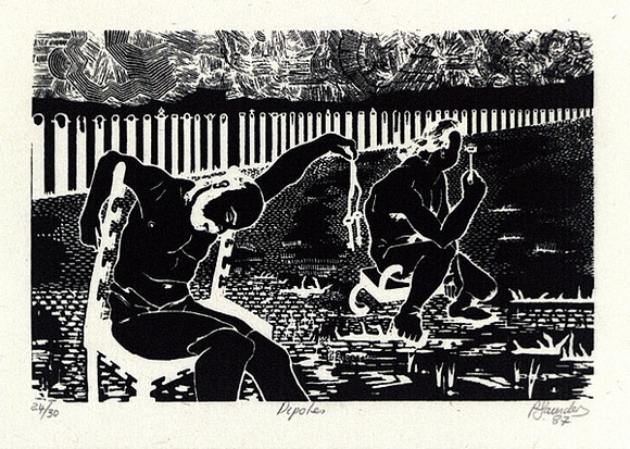 Artist: b'Saunders, Peter.' | Title: b'Dipoles' | Date: 1987 | Technique: b'screenprint, printed in black ink, from one screen' Artist: b'Saunders, Peter.' | Title: b'Dipoles' | Date: 1987 | Technique: b'screenprint, printed in black ink, from one screen'