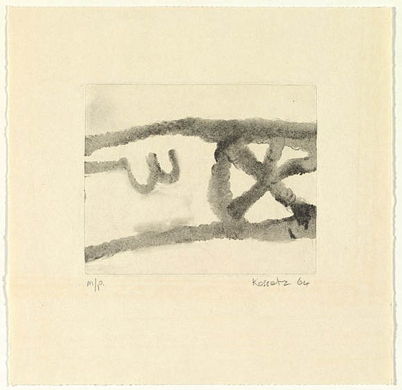 Title: b'not titled [monoprint]' | Date: 1964 | Technique: b'monoprint, printed in black ink with plate-tone, from one plate'