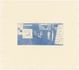 Title: Theatre | Date: 1982 | Technique: etching and aquatint, printed in blue ink, from one plate